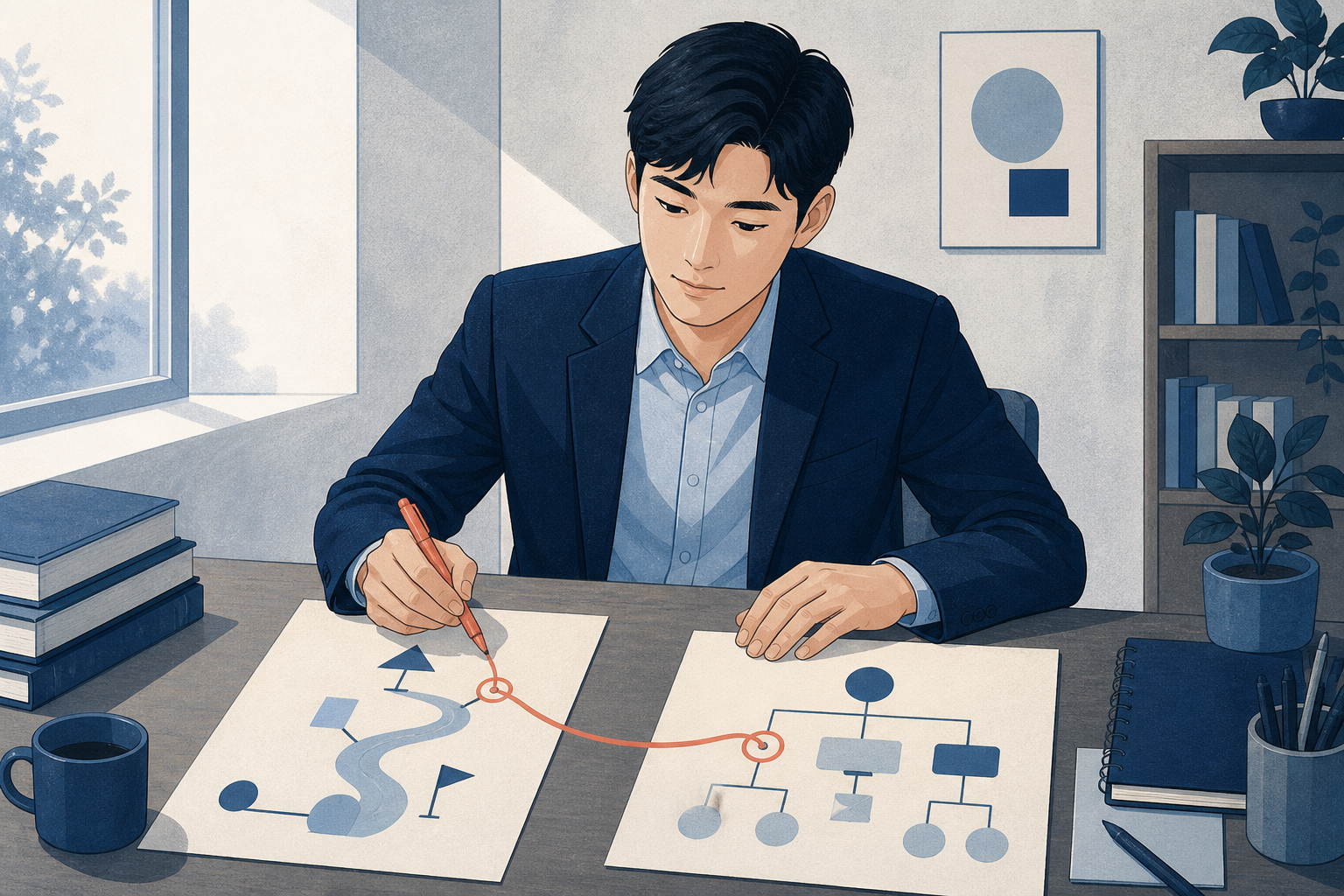 회사의 방향과 직무 과제를 연결하는 지원자