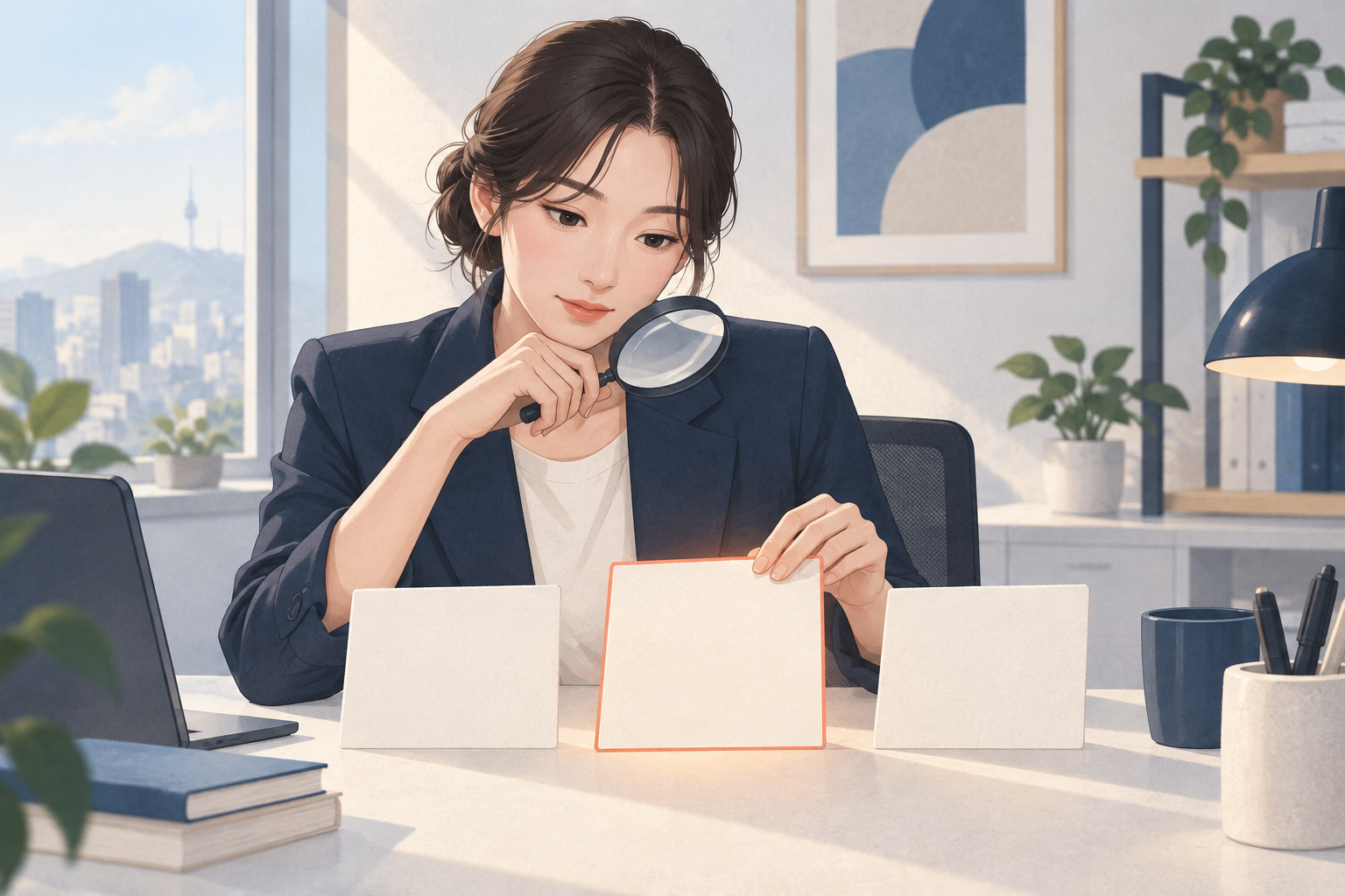 직무역량을 증명할 경험을 고르는 장면